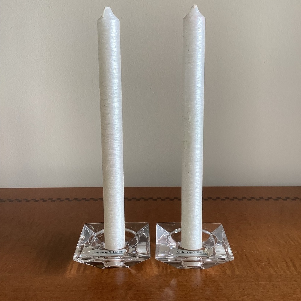 Villeroy & Boch Germany 24% Lead Crystal Candle Holders